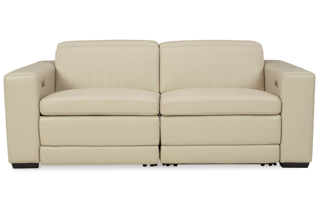 Texline Sand 3-Piece Power Reclining Sectional Loveseat -  Ashley - Lara Furniture