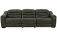 Center Line Dark Gray 3-Piece Power Reclining Sectional Sofa -  Ashley - Lara Furniture