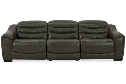 Center Line Dark Gray 3-Piece Power Reclining Sectional Sofa -  Ashley - Lara Furniture