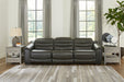 Center Line Dark Gray 3-Piece Power Reclining Sectional Sofa -  Ashley - Lara Furniture