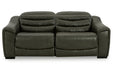 Center Line Dark Gray 2-Piece Power Reclining Sectional Loveseat -  Ashley - Lara Furniture