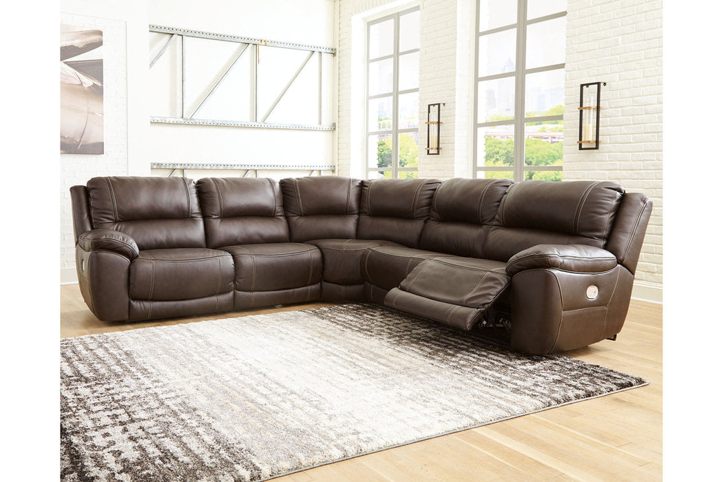 [EXCLUSIVE] Dunleith Chocolate 5-Piece Power Reclining Sectional