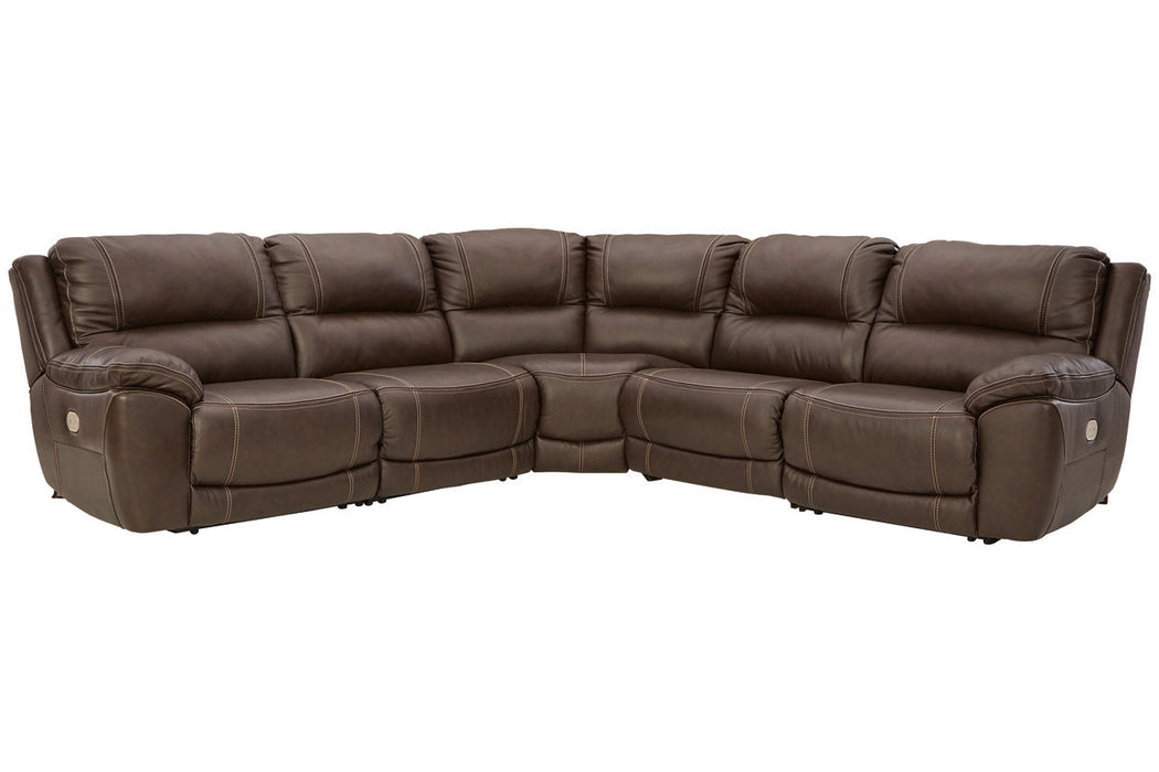 [EXCLUSIVE] Dunleith Chocolate 5-Piece Power Reclining Sectional