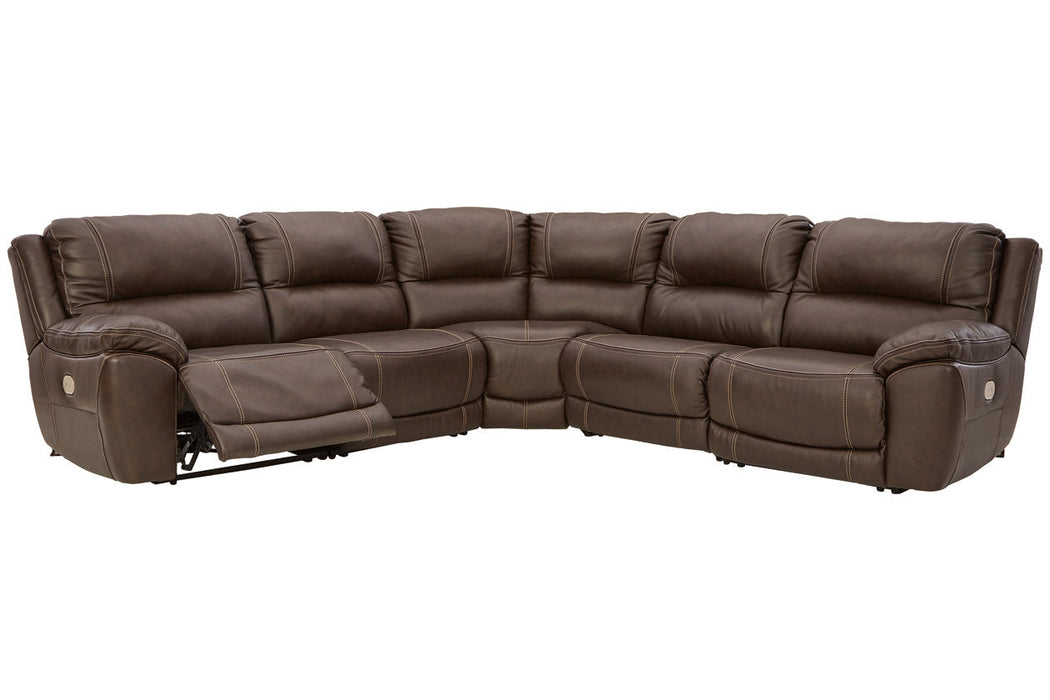 [EXCLUSIVE] Dunleith Chocolate 5-Piece Power Reclining Sectional