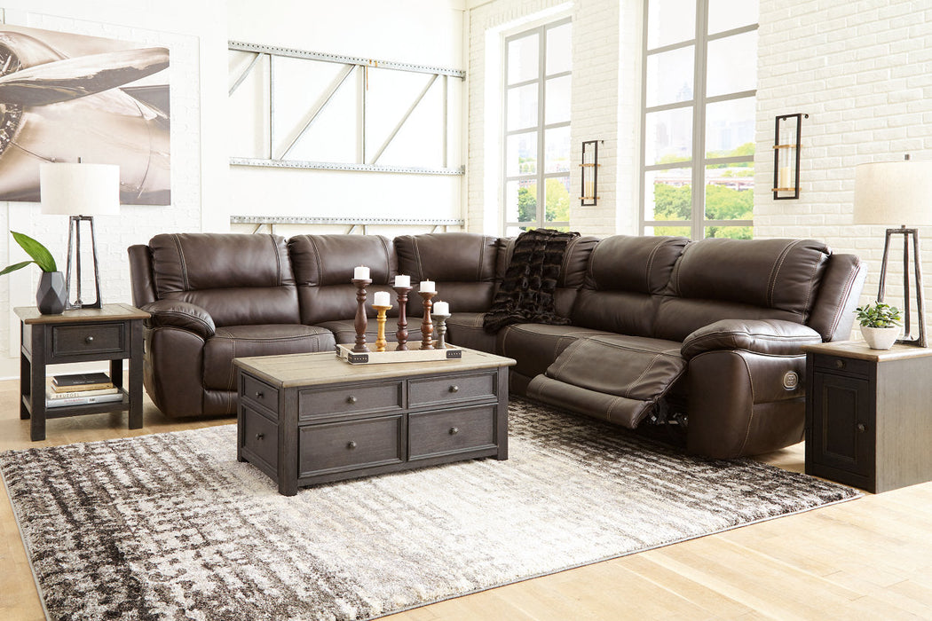 [EXCLUSIVE] Dunleith Chocolate 5-Piece Power Reclining Sectional