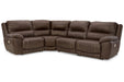 Dunleith Chocolate 4-Piece Power Reclining Sectional -  Ashley - Lara Furniture