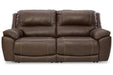 Dunleith Chocolate 2-Piece Power Reclining Sectional Loveseat -  Ashley - Lara Furniture