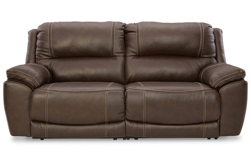 Dunleith Chocolate 2-Piece Power Reclining Sectional Loveseat -  Ashley - Lara Furniture