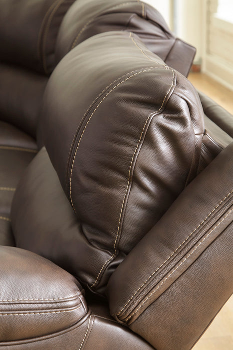 Dunleith Chocolate Power Recliner Sofa