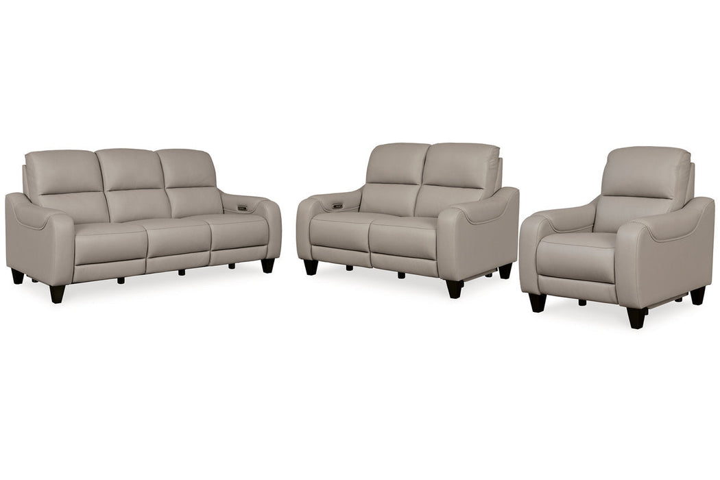 Mercomatic  Power Reclining Sofa, Loveseat and Recliner -  Ashley - Lara Furniture