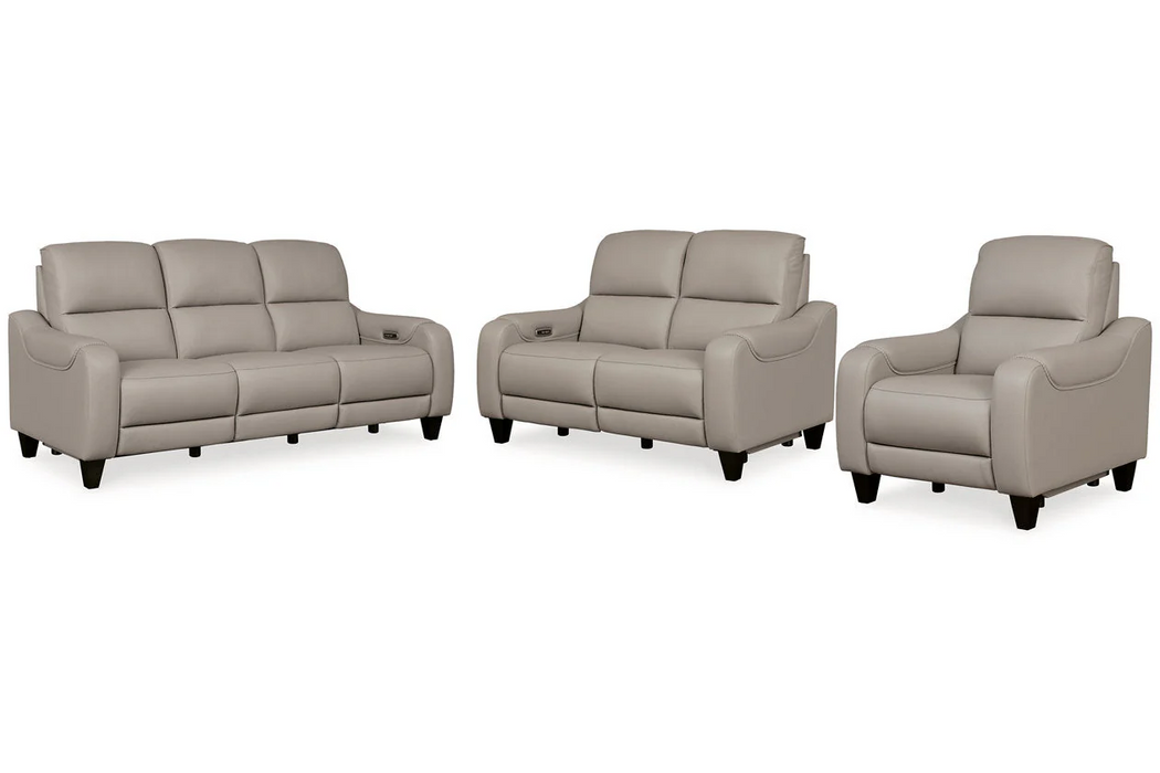 [EXCLUSIVE] Mercomatic Grey Power Reclining Sofa and Loveseat