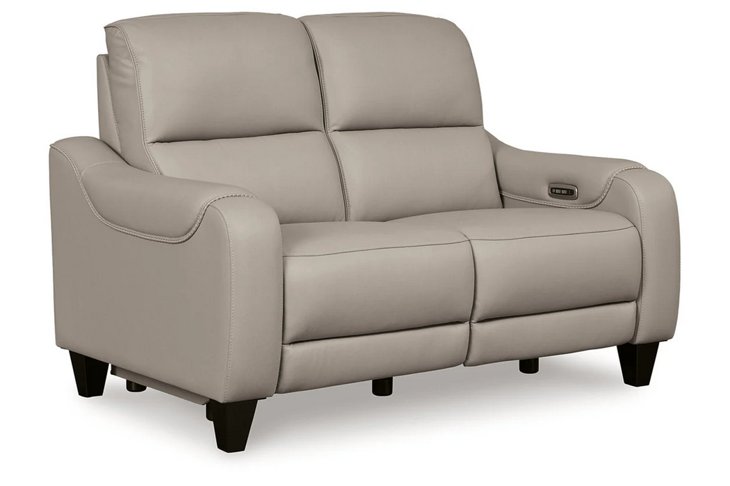 [EXCLUSIVE] Mercomatic Grey Power Reclining Sofa and Loveseat