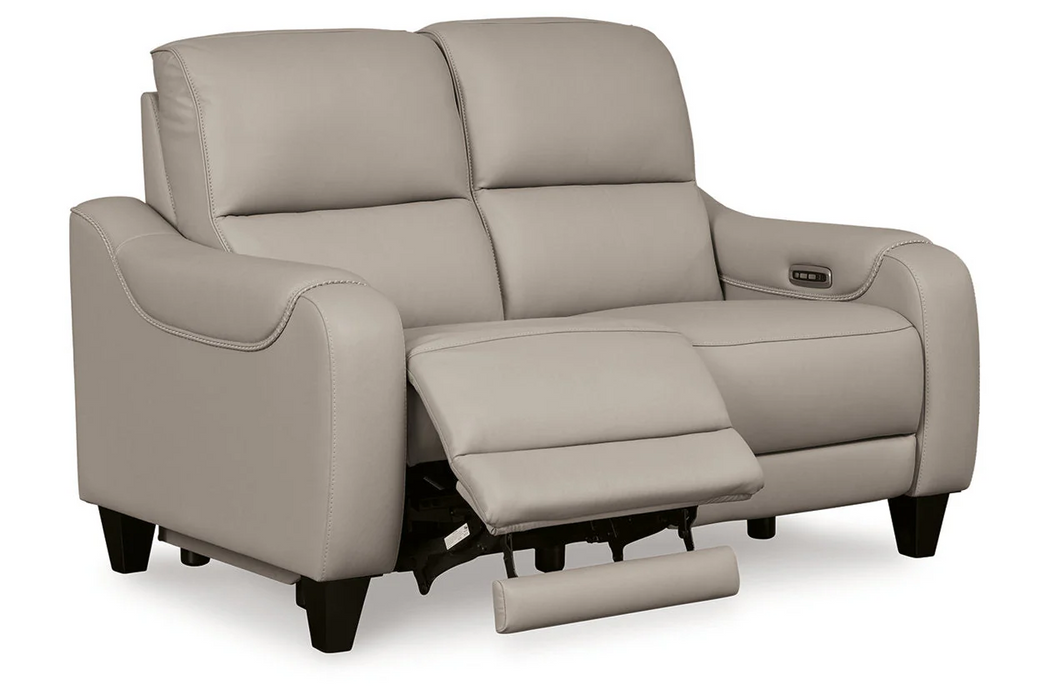 [EXCLUSIVE] Mercomatic Grey Power Reclining Sofa and Loveseat