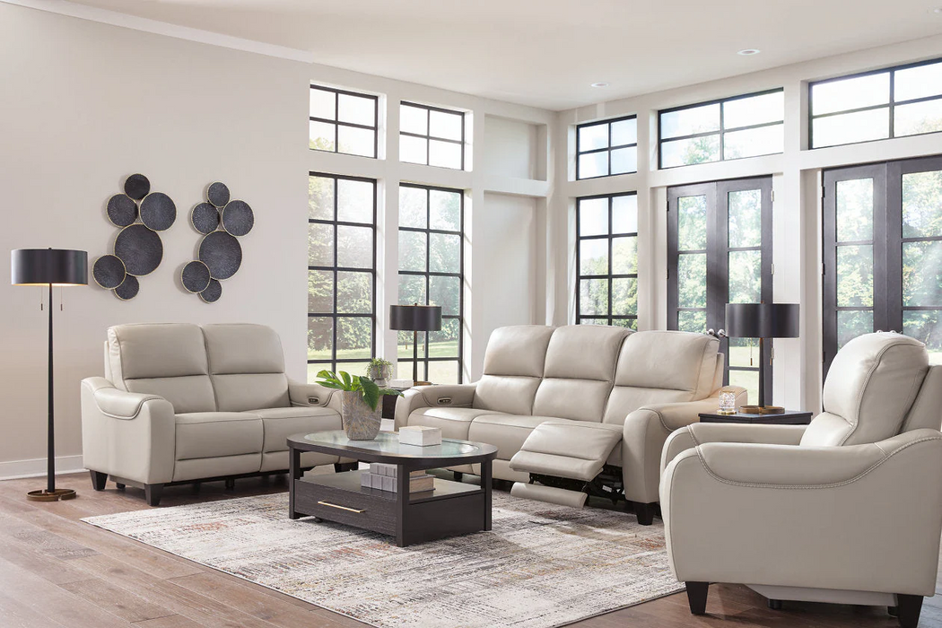 [EXCLUSIVE] Mercomatic Grey Power Reclining Sofa and Loveseat