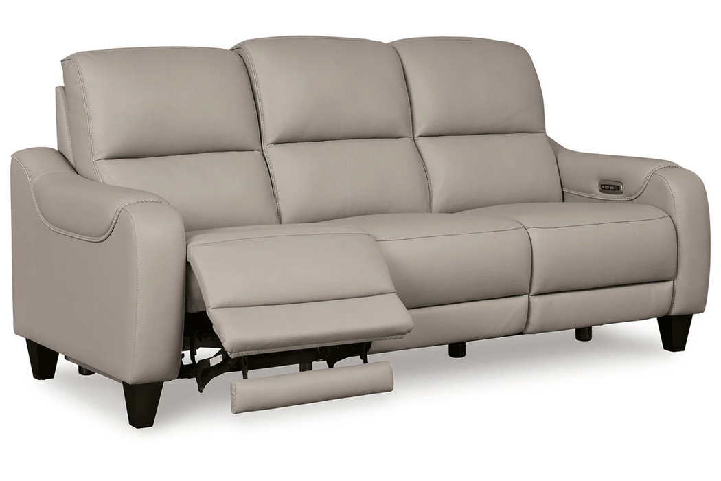 [EXCLUSIVE] Mercomatic Grey Power Reclining Sofa and Loveseat