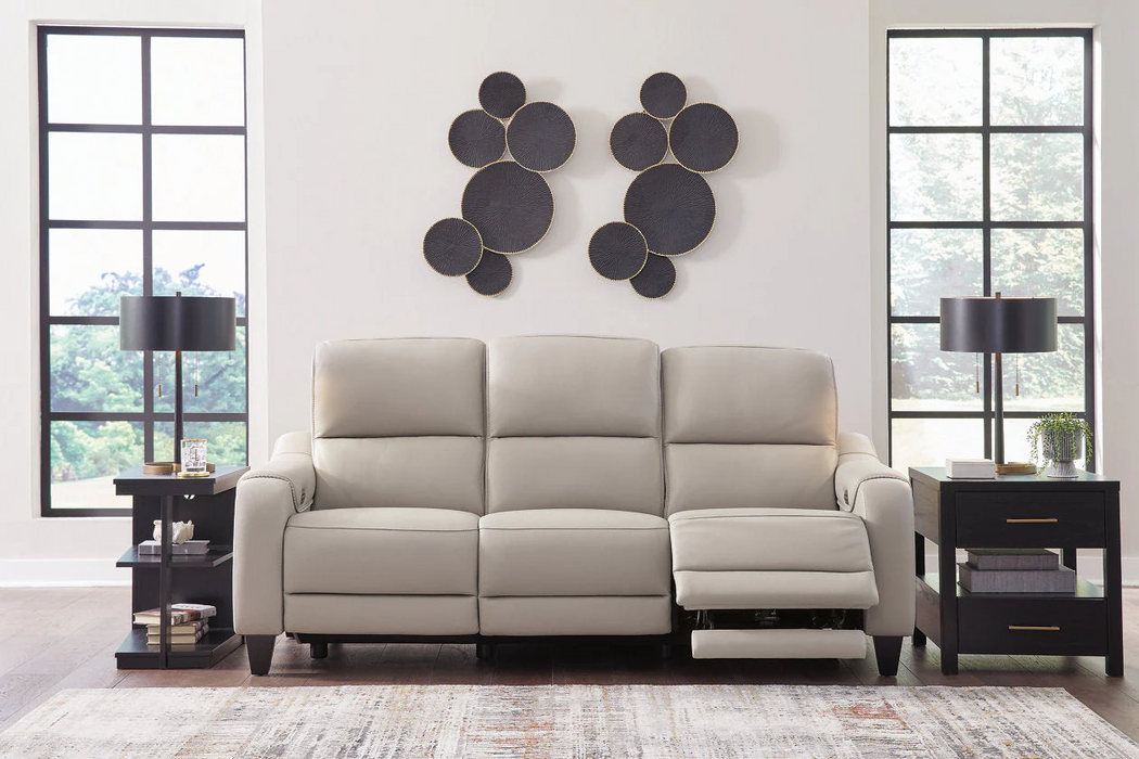 [EXCLUSIVE] Mercomatic Grey Power Reclining Sofa and Loveseat