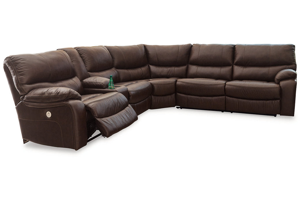 Family Circle Dark Brown 3-Piece Power Reclining Sectional -  Ashley - Lara Furniture