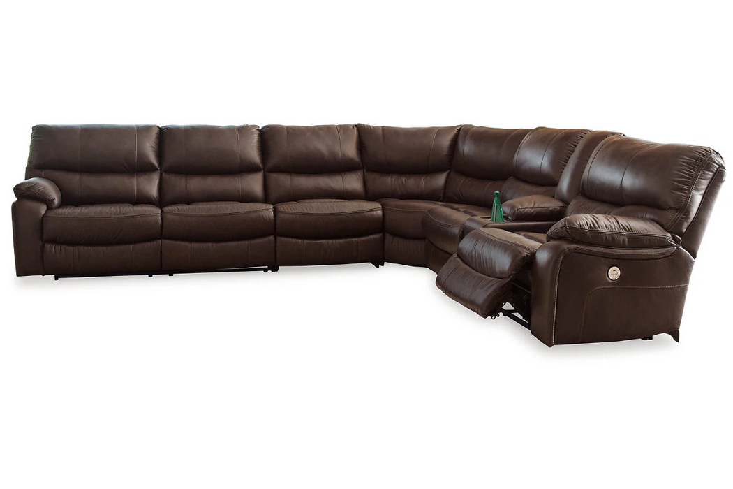 [EXCLUSIVE] Family Circle Dark Brown 4-Piece Power Reclining RAF Sectional