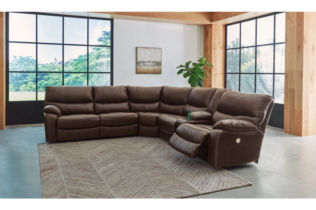 [EXCLUSIVE] Family Circle Dark Brown 3-Piece Power Reclining RAF Sectional