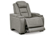 The Man-Den Gray Power Reclining Loveseat and Recliner -  Ashley - Lara Furniture