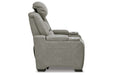 The Man-Den Gray Power Reclining Sofa and Recliner -  Ashley - Lara Furniture