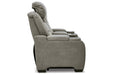 The Man-Den Gray Power Reclining Loveseat and Recliner -  Ashley - Lara Furniture