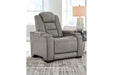 The Man-Den Gray Power Reclining Loveseat and Recliner -  Ashley - Lara Furniture