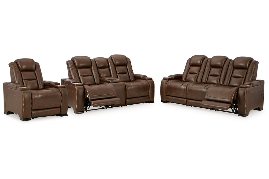 The Man-Den  Power Reclining Sofa, Loveseat and Recliner -  Ashley - Lara Furniture