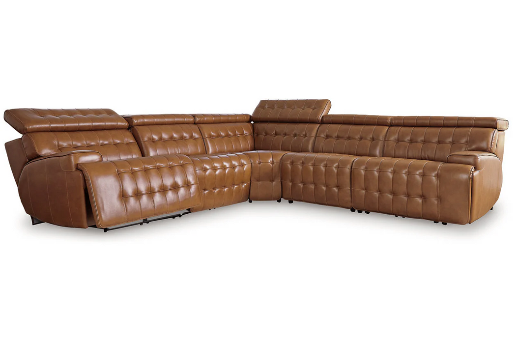 [EXCLUSIVE] Temmpton Chocolate 5-Piece Power Reclining Sectional