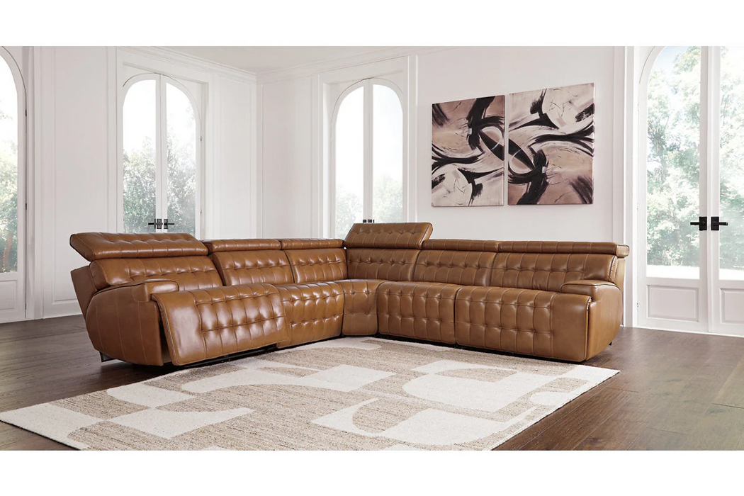 [EXCLUSIVE] Temmpton Chocolate 5-Piece Power Reclining Sectional