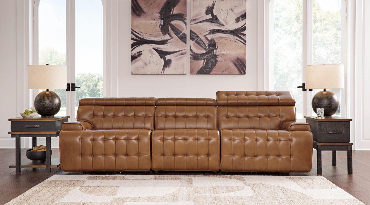 [EXCLUSIVE] Temmpton Chocolate 3-Piece Power Reclining Sectional Sofa