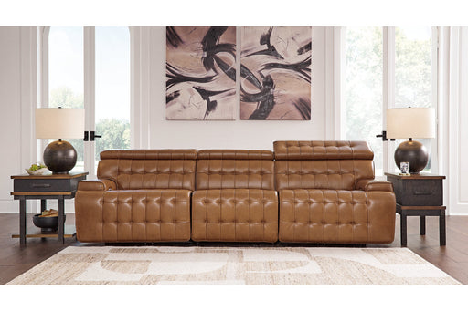 Temmpton Chocolate 3-Piece Power Reclining Sectional Sofa -  Ashley - Lara Furniture