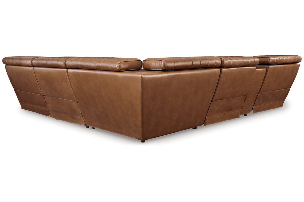 Temmpton Chocolate 6-Piece Power Reclining Sectional -  Ashley - Lara Furniture