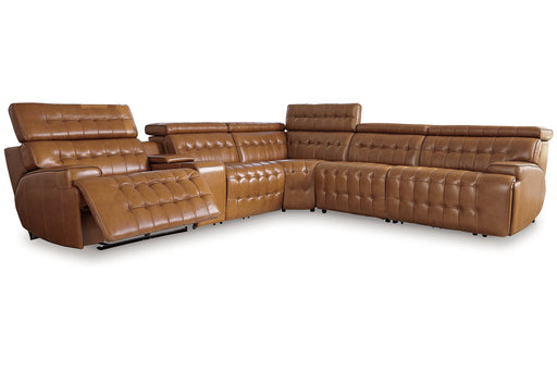 Temmpton Chocolate 6-Piece Power Reclining Sectional -  Ashley - Lara Furniture