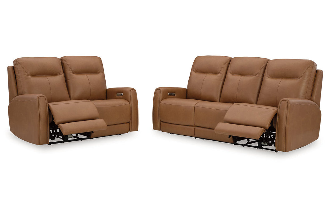 Tryanny Butterscotch Power Reclining Living Room Set -  Ashley - Lara Furniture