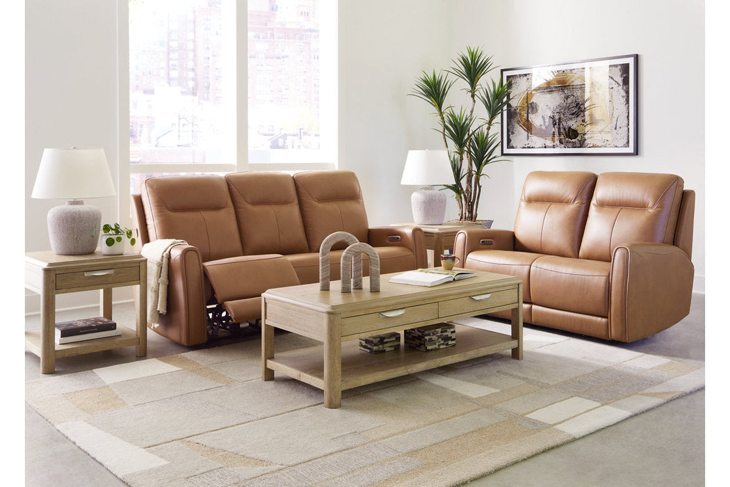 Tryanny Butterscotch Power Reclining Living Room Set -  Ashley - Lara Furniture