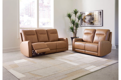 Tryanny Butterscotch Power Reclining Living Room Set -  Ashley - Lara Furniture