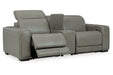 Correze Gray 3-Piece Power Reclining Sectional Loveseat -  Ashley - Lara Furniture