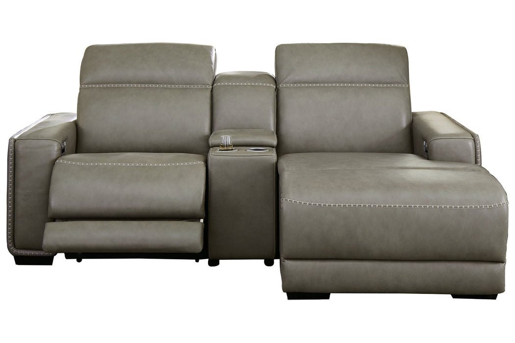 [EXCLUSIVE] Correze Gray 3-Piece Power Reclining Sectional with Chaise