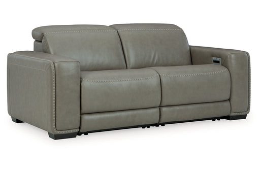 Correze Gray 2-Piece Power Reclining Sectional Loveseat -  Ashley - Lara Furniture