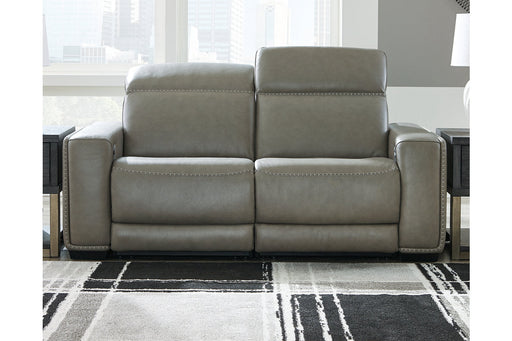 Correze Gray 2-Piece Power Reclining Sectional Loveseat -  Ashley - Lara Furniture