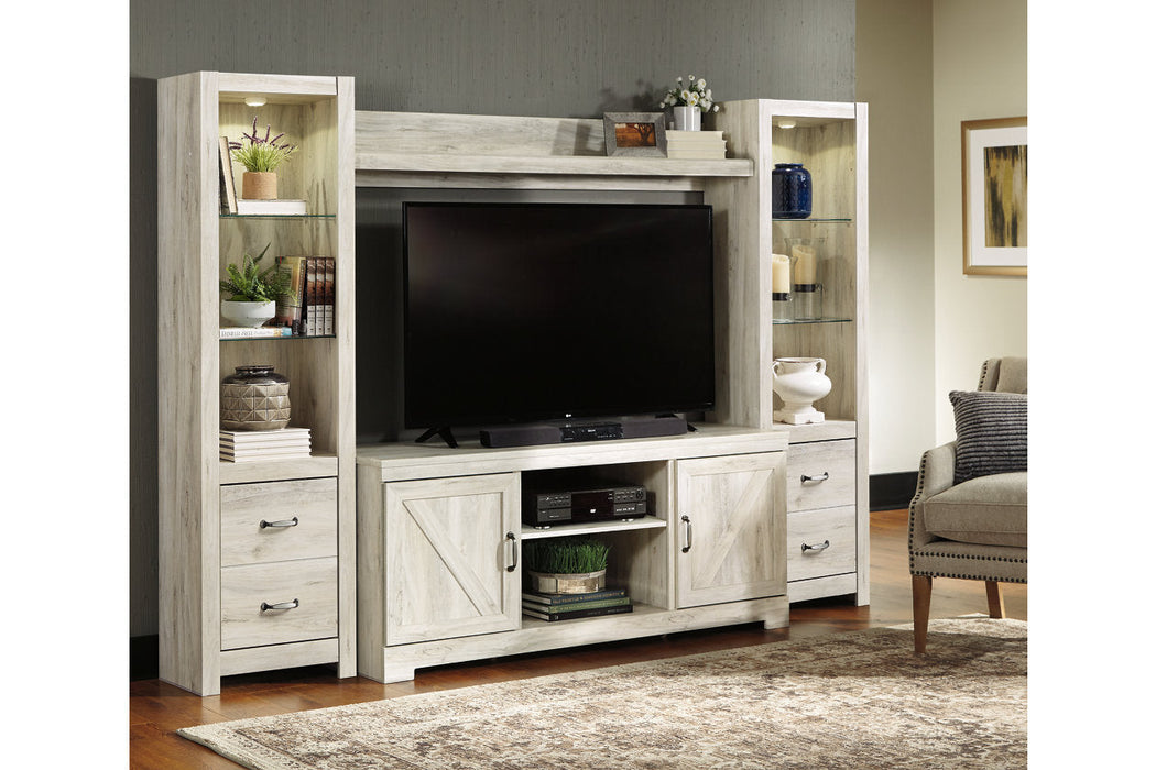 Bellaby Whitewash 4-Piece Entertainment Center