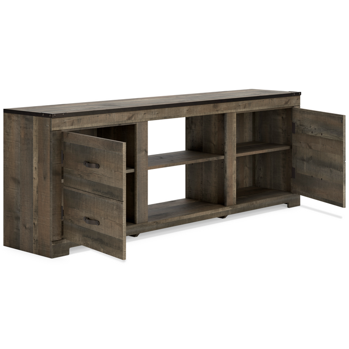 Trinell Brown LG TV Stand w/Fireplace Option