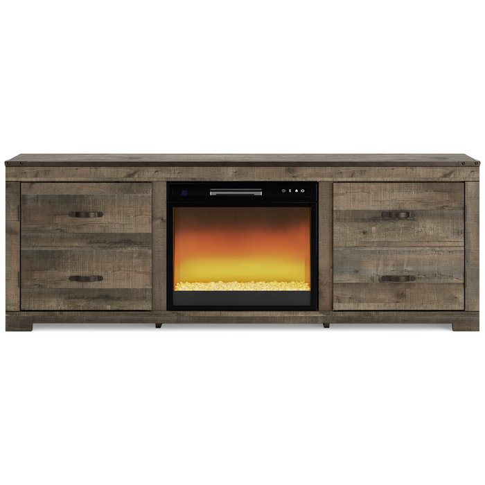 Trinell Brown LG TV Stand w/Fireplace Option