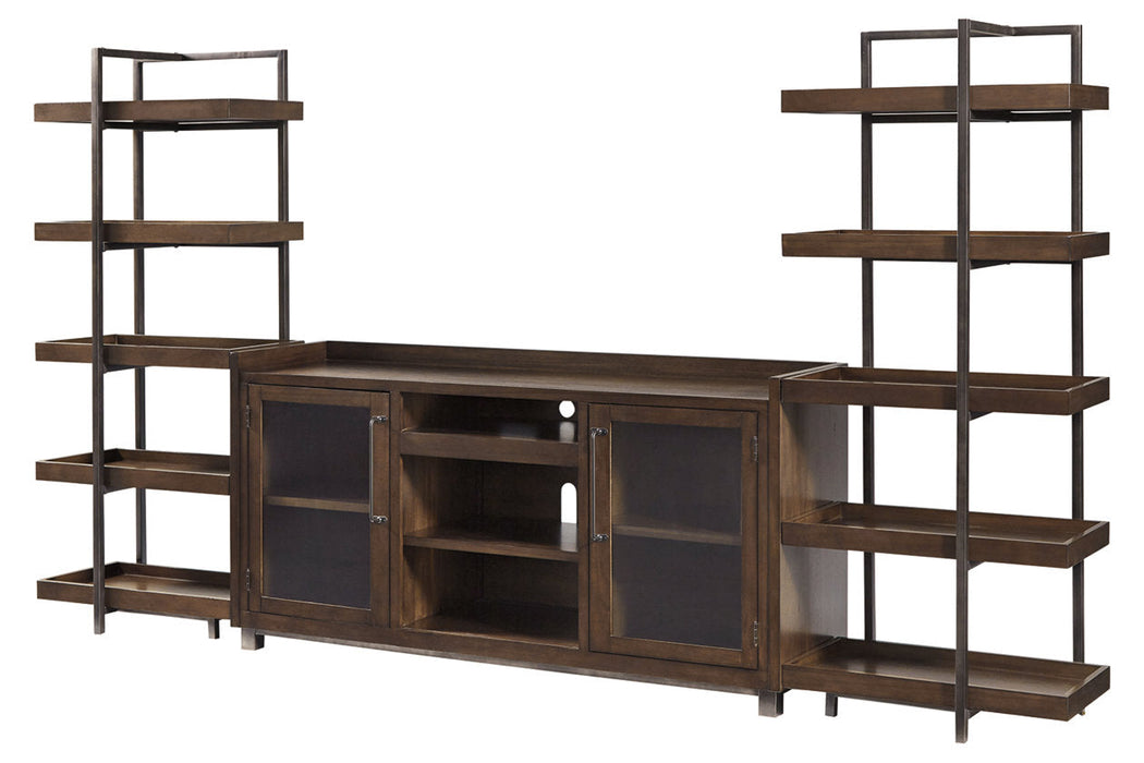 Starmore Brown/Gunmetal 3-Piece Entertainment Center