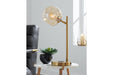 Abanson Amber/Gold Finish Desk Lamp - L206022 - Lara Furniture