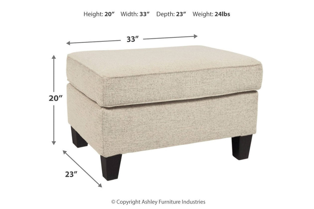 Abinger Natural Ottoman - 8390414 - Lara Furniture