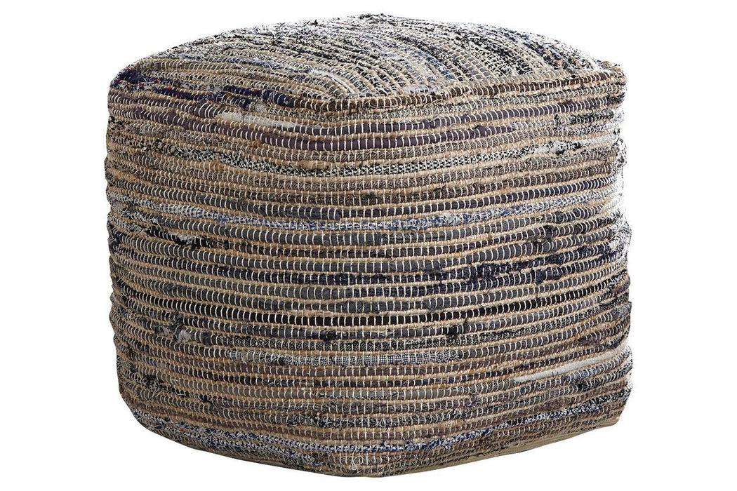 Absalom Denim Pouf - A1000550 - Lara Furniture