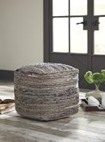 Absalom Denim Pouf - A1000550 - Lara Furniture