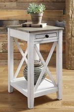 Adalane White/Gray Accent Table - A4000374 - Lara Furniture